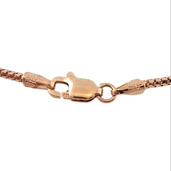 Vintage 14 Karat Rose Gold Diamond Circular Pendant Necklace #1932 - Picture 7 of 7